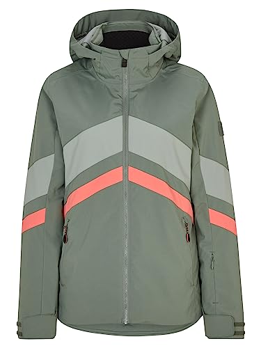 Ziener Damen TELIA Ski-Jacke/Winter-Jacke | warm, atmungsaktiv, wasserdicht, green mud, 38 im Sale